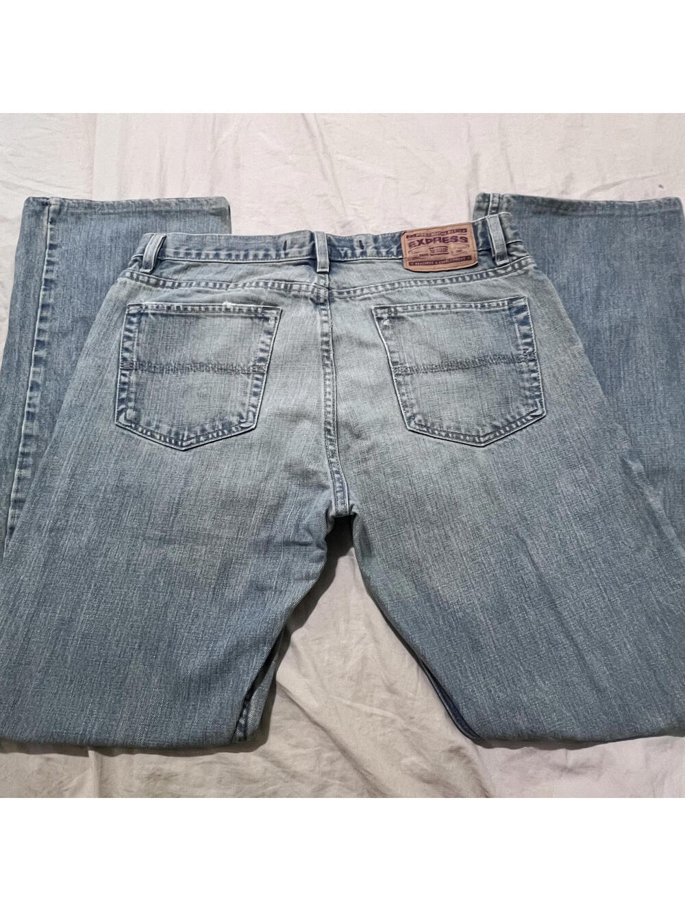 Express Precision Fit Low Rise Men's stone button fly denim pants33x31(tag33x32)
